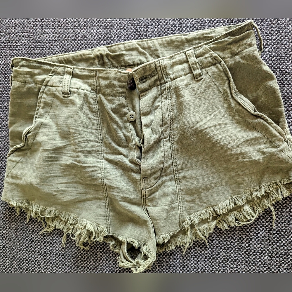Free People Olive Green Shorts